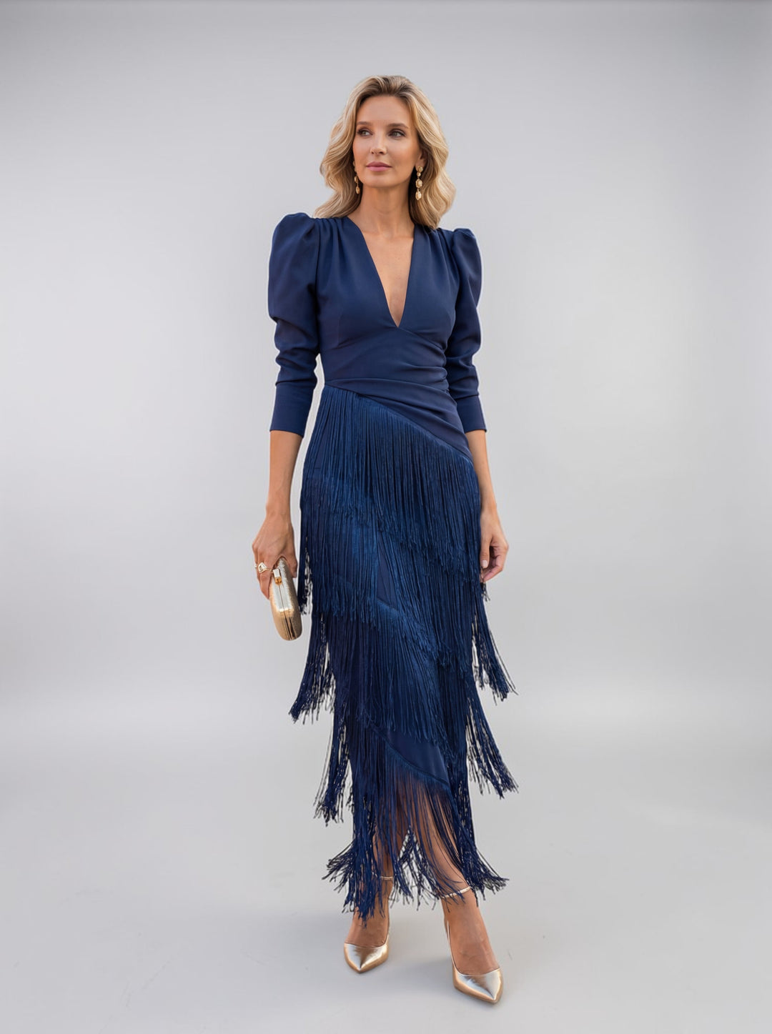 Rylanya - Elegant Fringed Dress