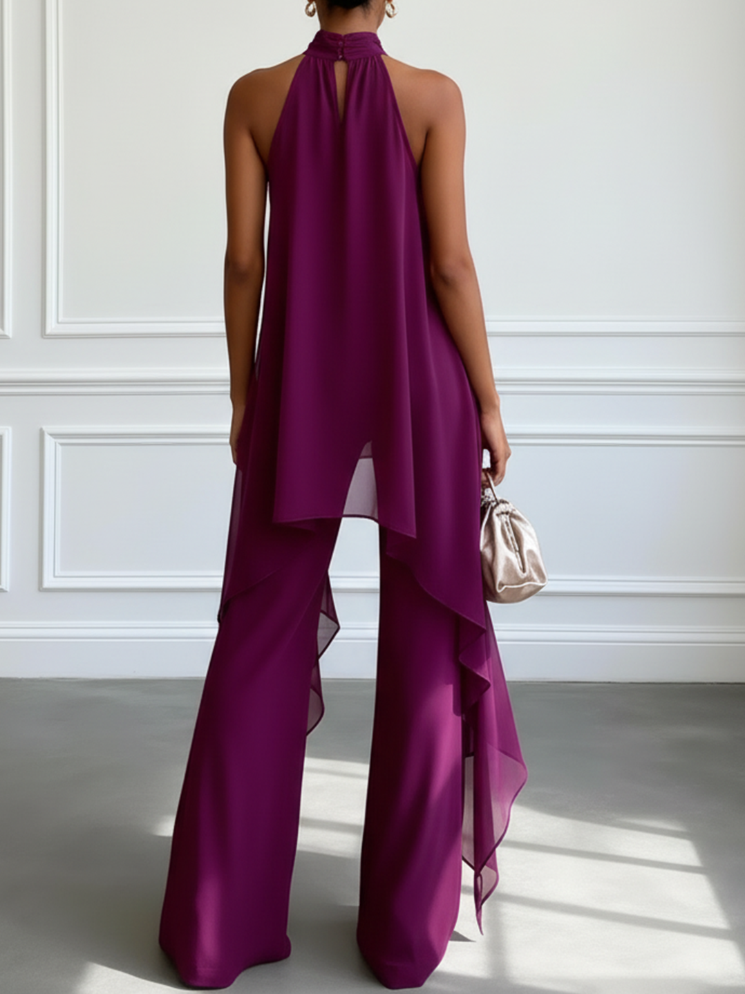 Victtoria - Elegant Halter Top With Pants