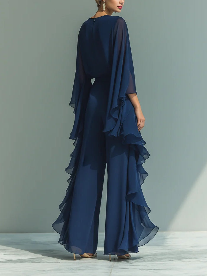 Elyssa - Elegant Chiffon Ruffle Set