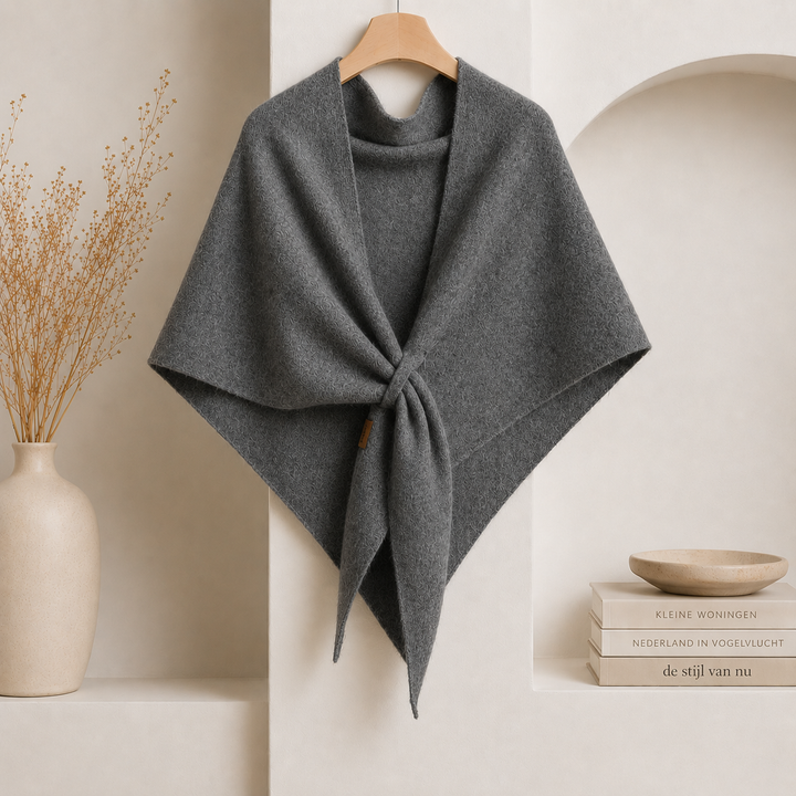 Linnisa - Fleece Shawl with Front Tie Closure