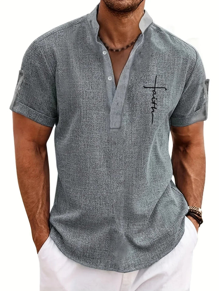 Samuelson - Elegant Short Sleeve Shirt With Collar