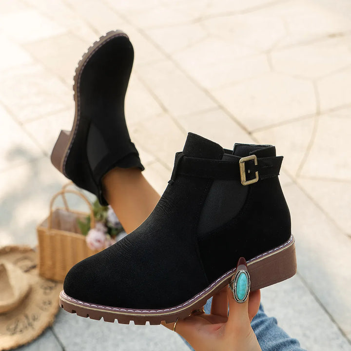 Milea - Ankle Boots With Decorative Buckle