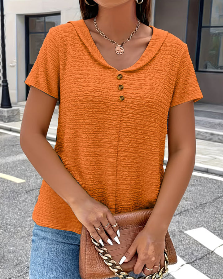 Gergina - T-shirt With Peter Pan Collar