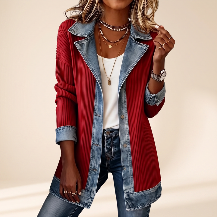 Lianonoria - Ribbed Knit Coat