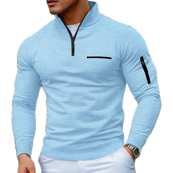 Torgaroc-Textured Quarter Zip Sweater