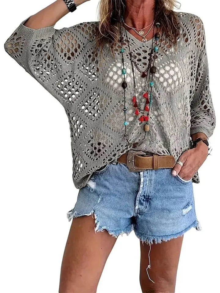 Raissa - Knitted V‐Neck Top