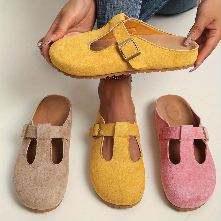 Helane - Comfortable Slip-On Suede Clogs