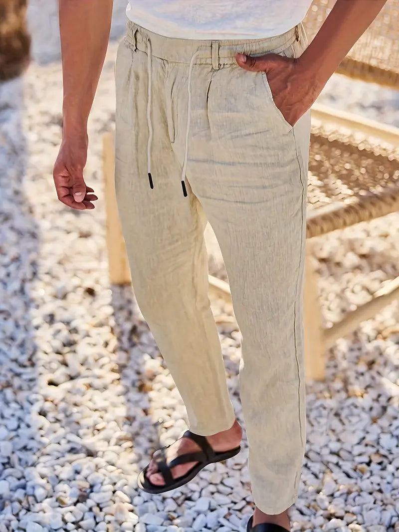 Nichols - Linen Loose Fit Drawstring Pant