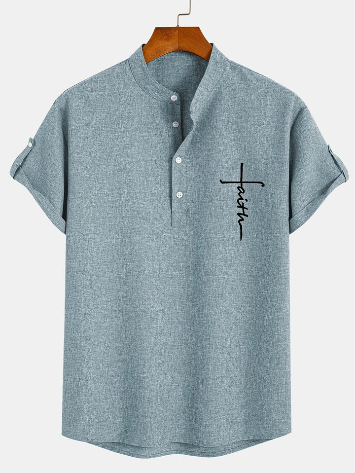 Samuelson - Elegant Short Sleeve Shirt With Collar