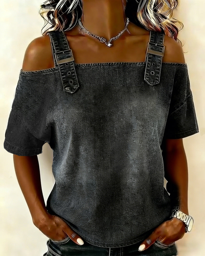 Yamara - Sleeveless Denim Shirt