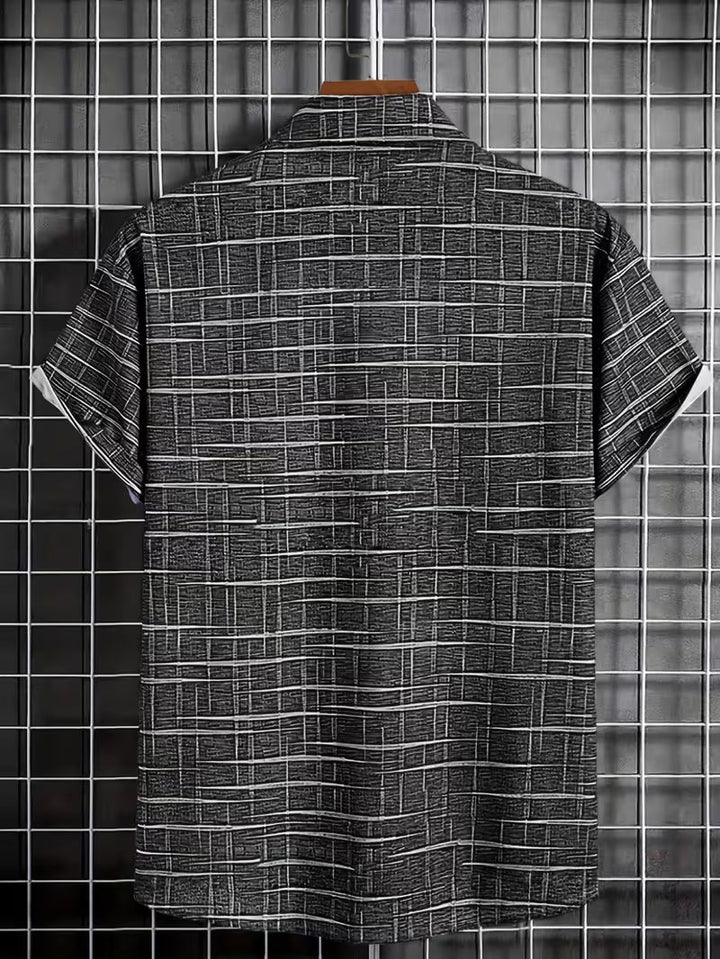 Jerrick - Vintage Geometric Print Shirt