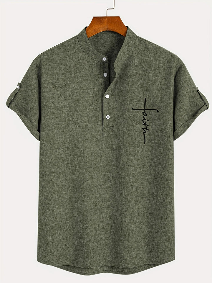 Samuelson - Elegant Short Sleeve Shirt With Collar