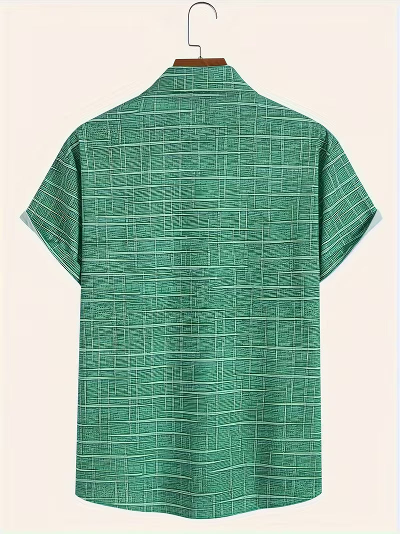 Jerrick - Vintage Geometric Print Shirt