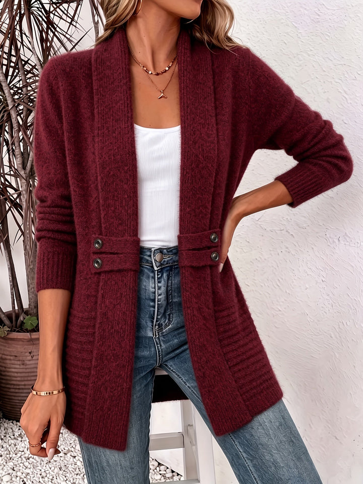 Mireia - Elegant Cardigan With Open Front