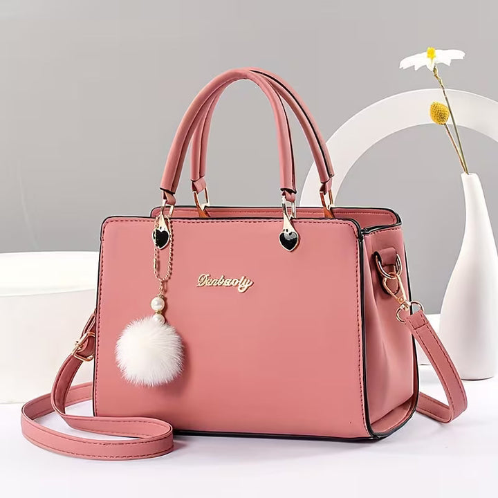 Samietta - Handbag With Pom-Pom Charm and Shoulder Strap