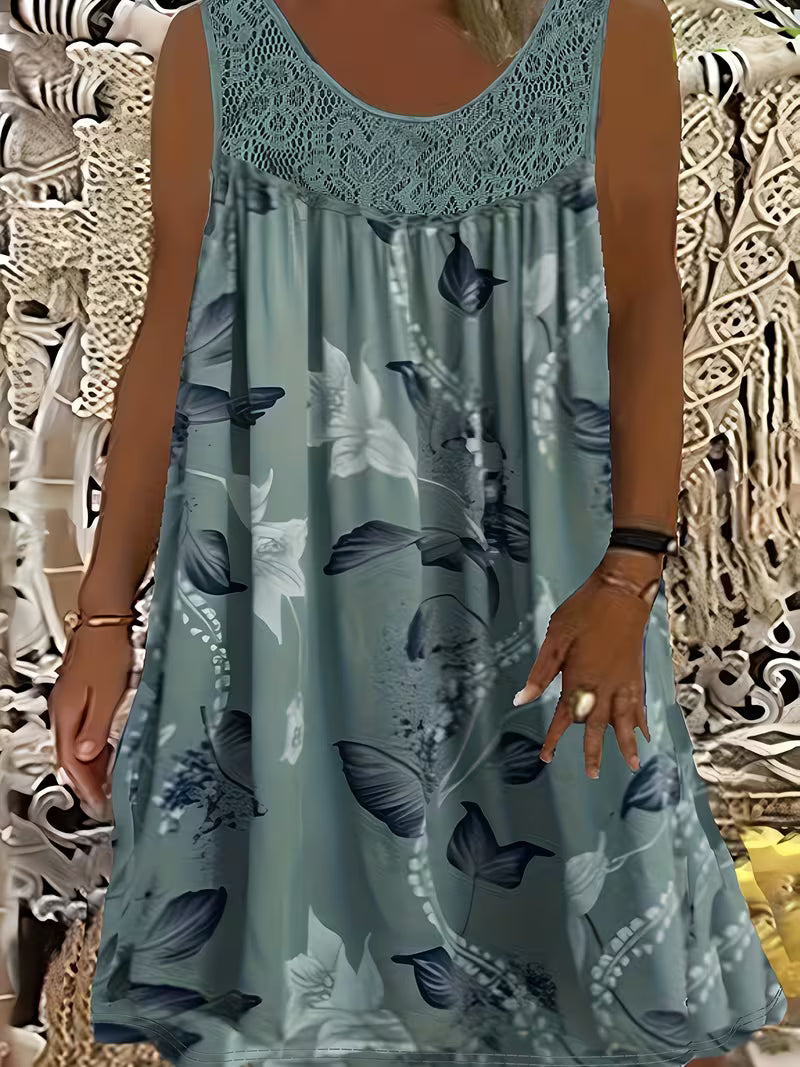 Samudri - Loose Sleeveless Maxi Dress With Round Neck