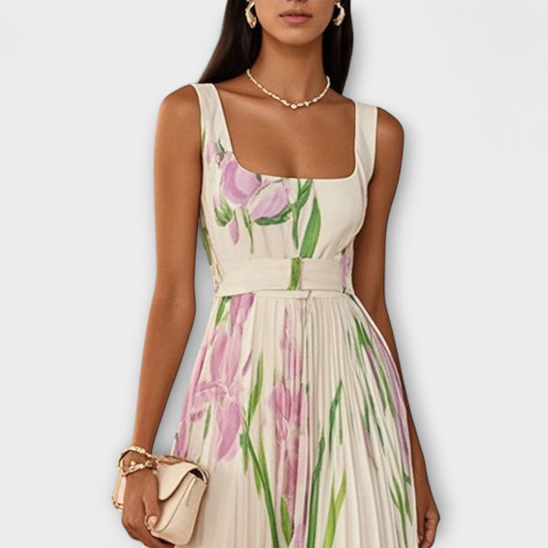 Tressa - Stylish Sleeveless Floral Dress