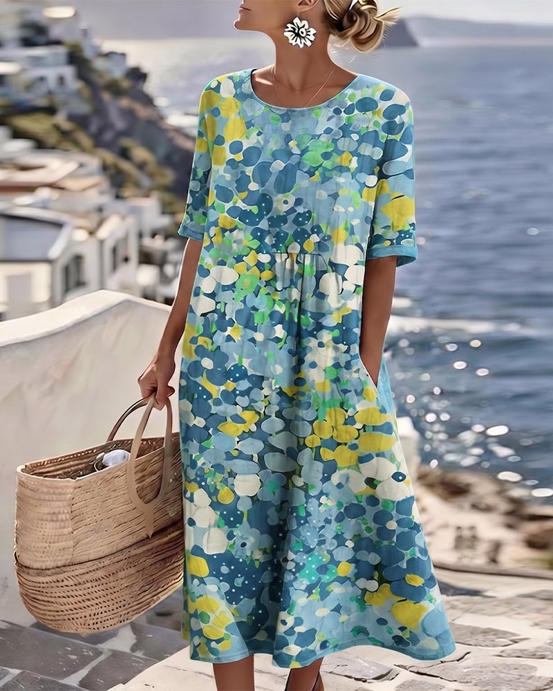 Sivena - Elegant Loose Printed Dress