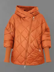 Solargrid - Jacket With Hood and Diamond Quilted Pattern