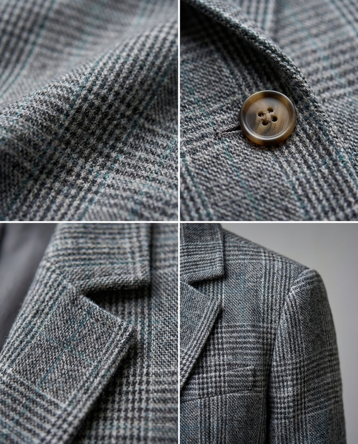 Basia – Stylish Checked Winter Blazer