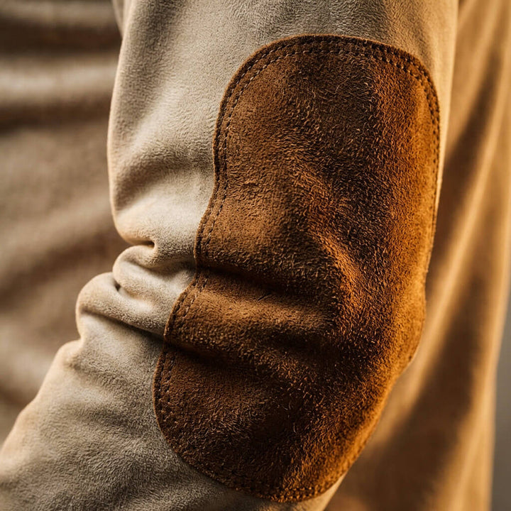 Kruno - Faux Suede Henley Shirt