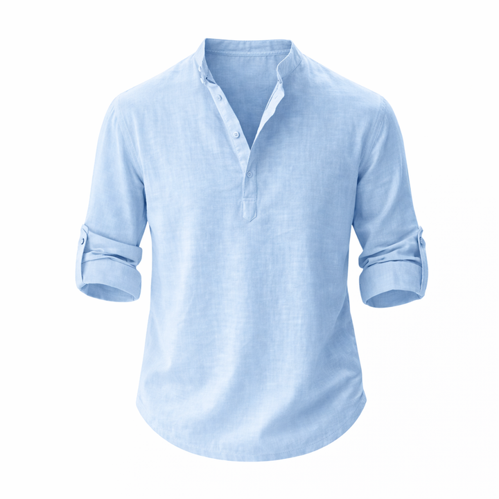 Galeazzo - Long Sleeve Cotton Linen Shirt