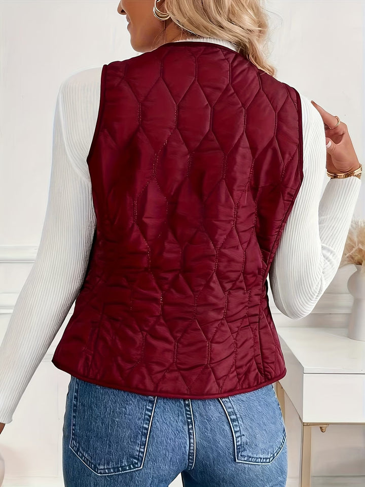 Seraora - Sleeveless Vest With Pockets