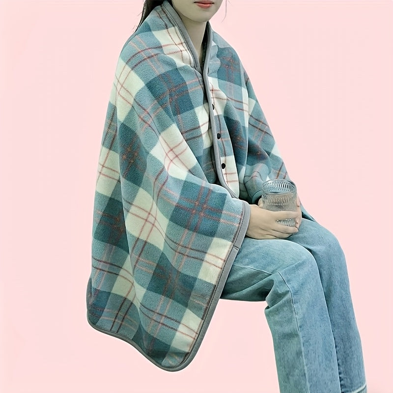 Emilette - Winter Plaid Wearable Blanket Shawl