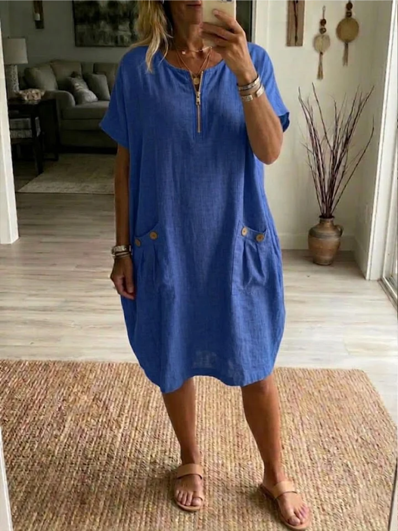 Slavka - Midi Dress With Pockets And Zipper