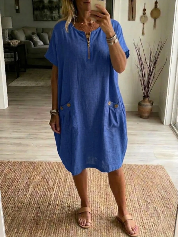 Slavka - Midi Dress With Pockets And Zipper