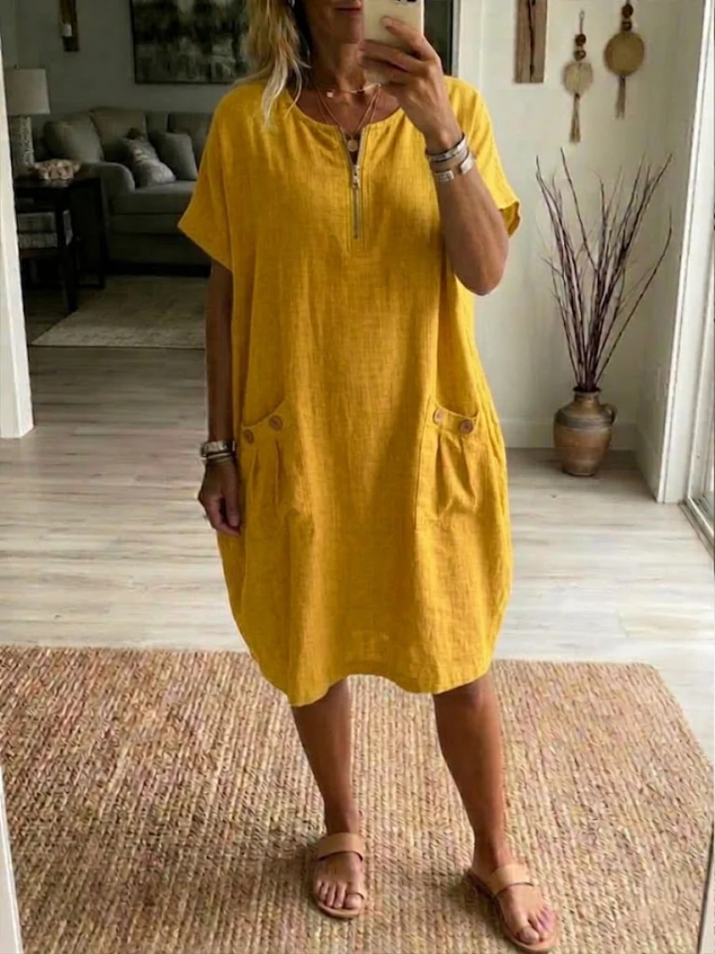 Slavka - Midi Dress With Pockets And Zipper