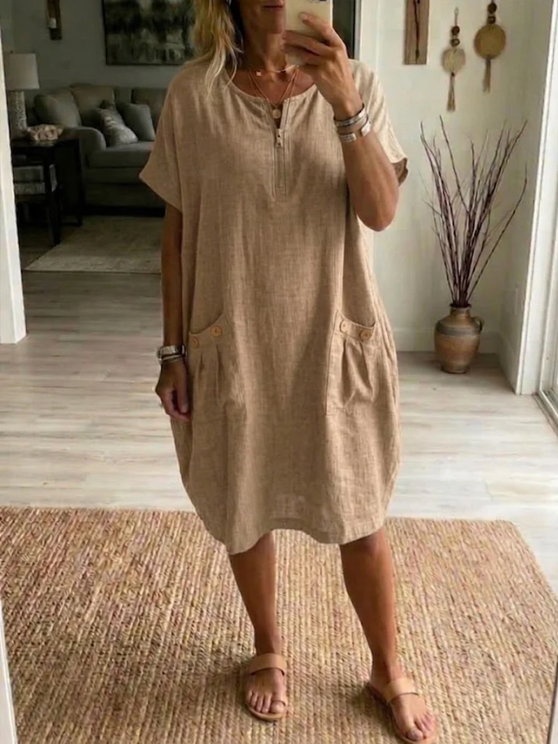 Slavka - Midi Dress With Pockets And Zipper
