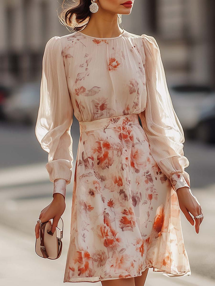 Shiella - Pleated Floral Print Dress