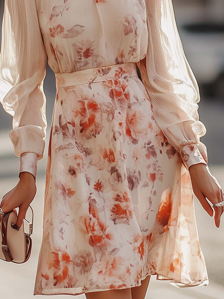 Shiella - Pleated Floral Print Dress