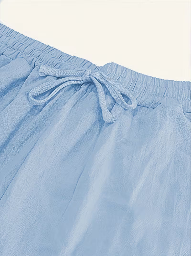 Raekwon - Linen Shorts With Drawstring Elastic Waist