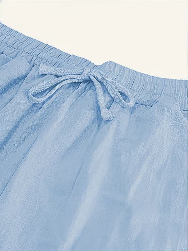Raekwon - Linen Shorts With Drawstring Elastic Waist