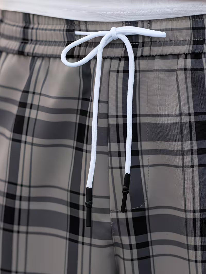 Idriz - Plaid Pants With Elastic Waist