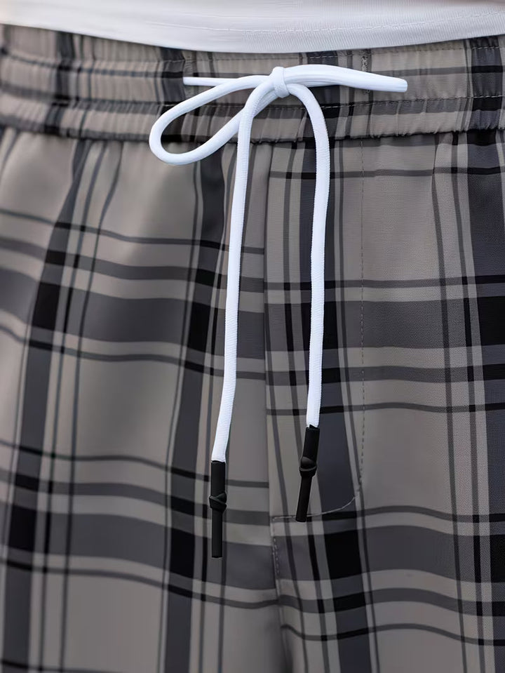 Idriz - Plaid Pants With Elastic Waist