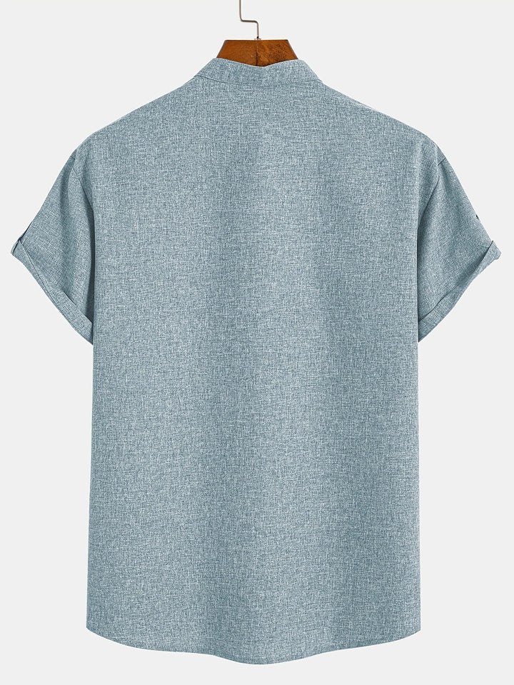 Samuelson - Elegant Short Sleeve Shirt With Collar
