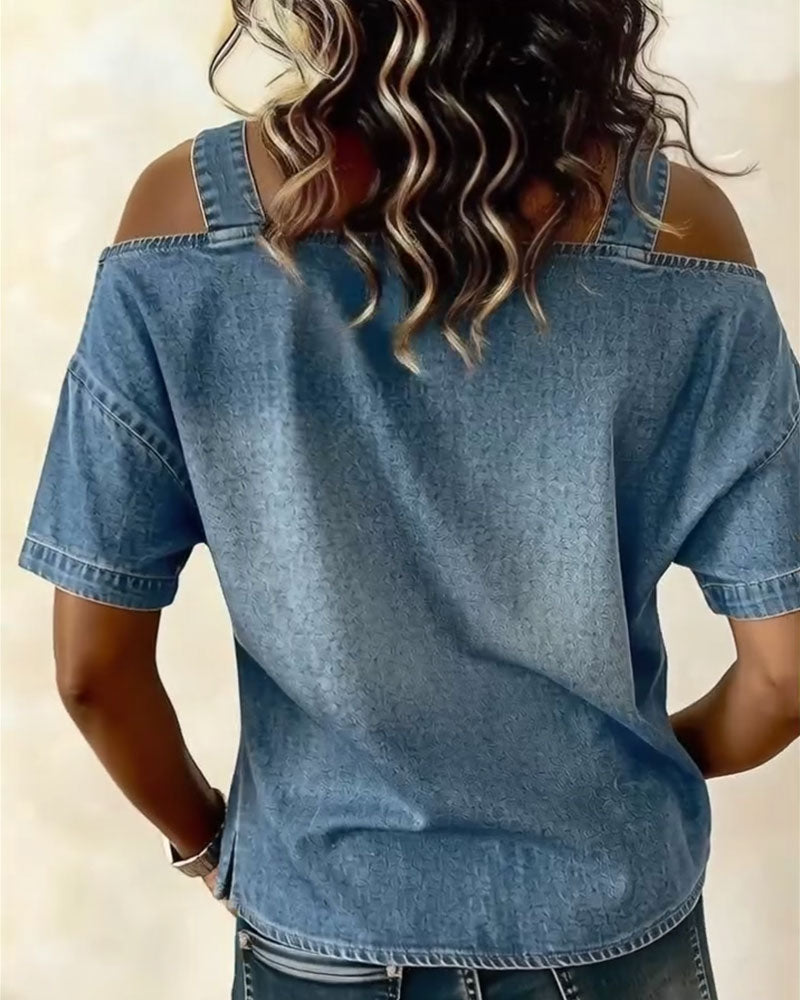 Yamara - Sleeveless Denim Shirt