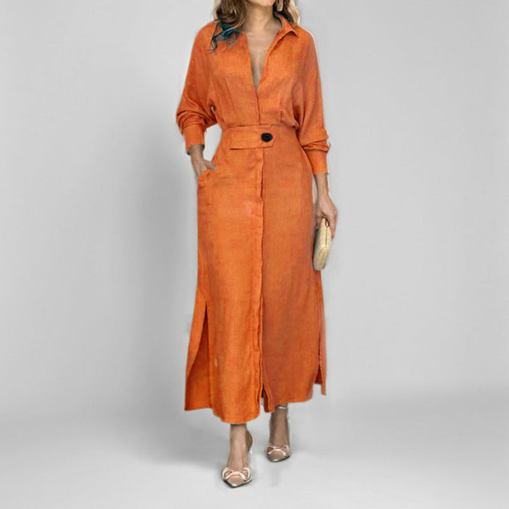 Binalee - Long Sleeved Midi Dress