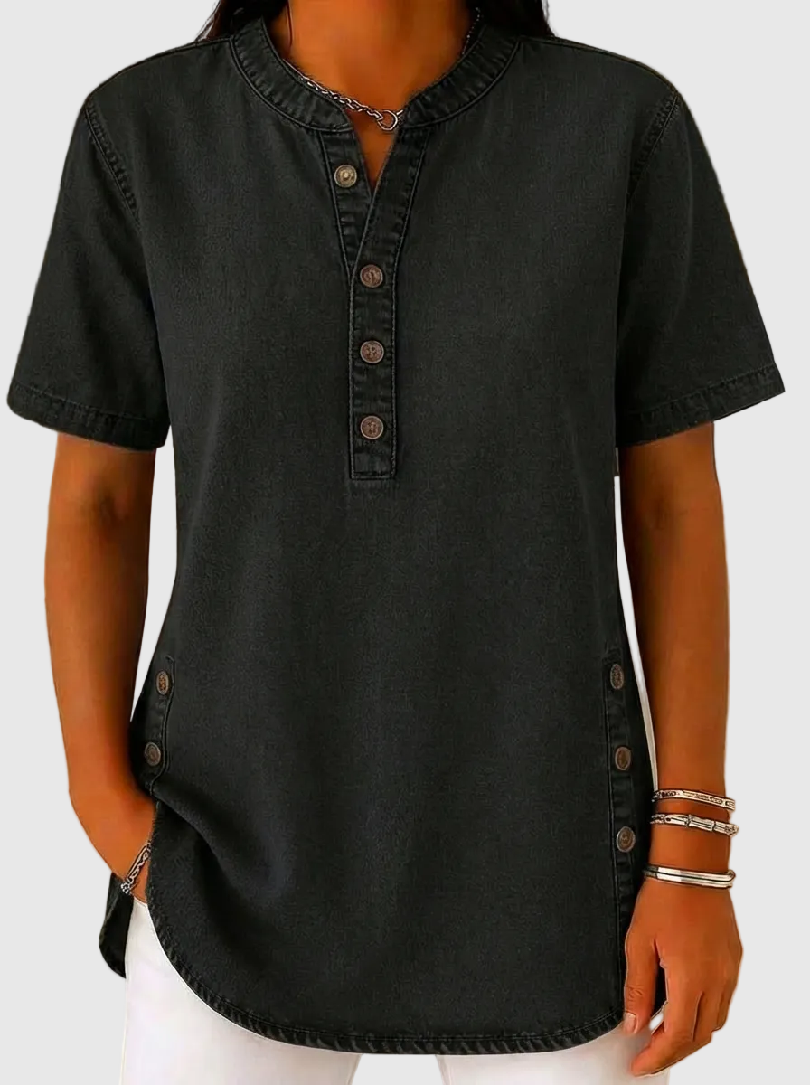 Julina - Denim Blouse With Loose Fit