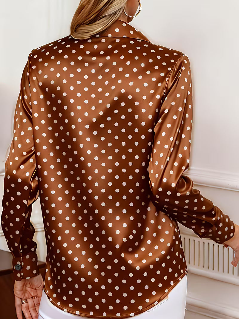 Amalien - Elegant Versatile Polka Dot Blouse