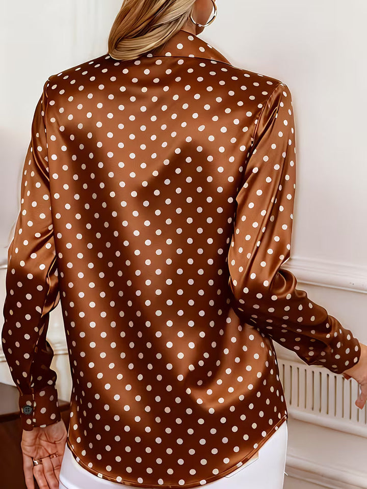 Amalien - Elegant Versatile Polka Dot Blouse