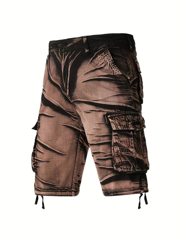 Thomas - Casual Camo Pattern Cargo Shorts With Pocket