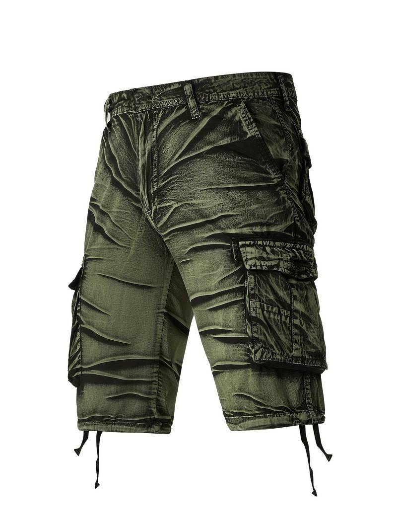 Thomas - Casual Camo Pattern Cargo Shorts With Pocket