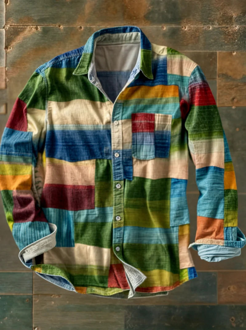Germaine - Unisex Simple Rainbow Color Long Sleeve Shirt
