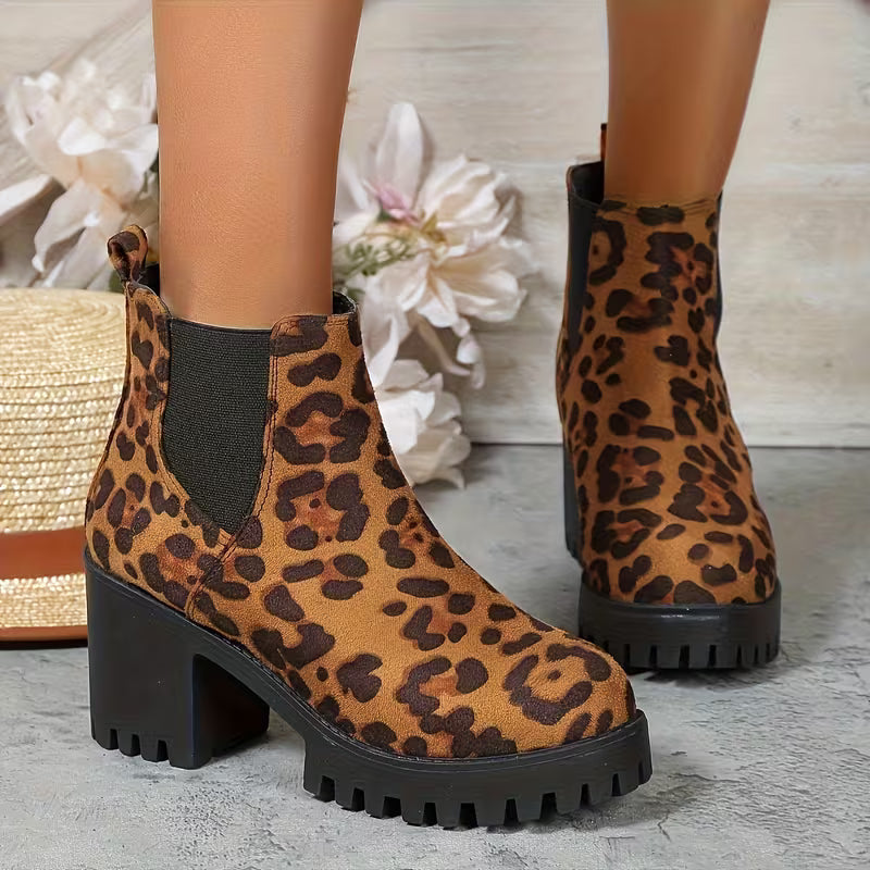 Paletta - Lace-Up Chunky Heel Ankle Boots