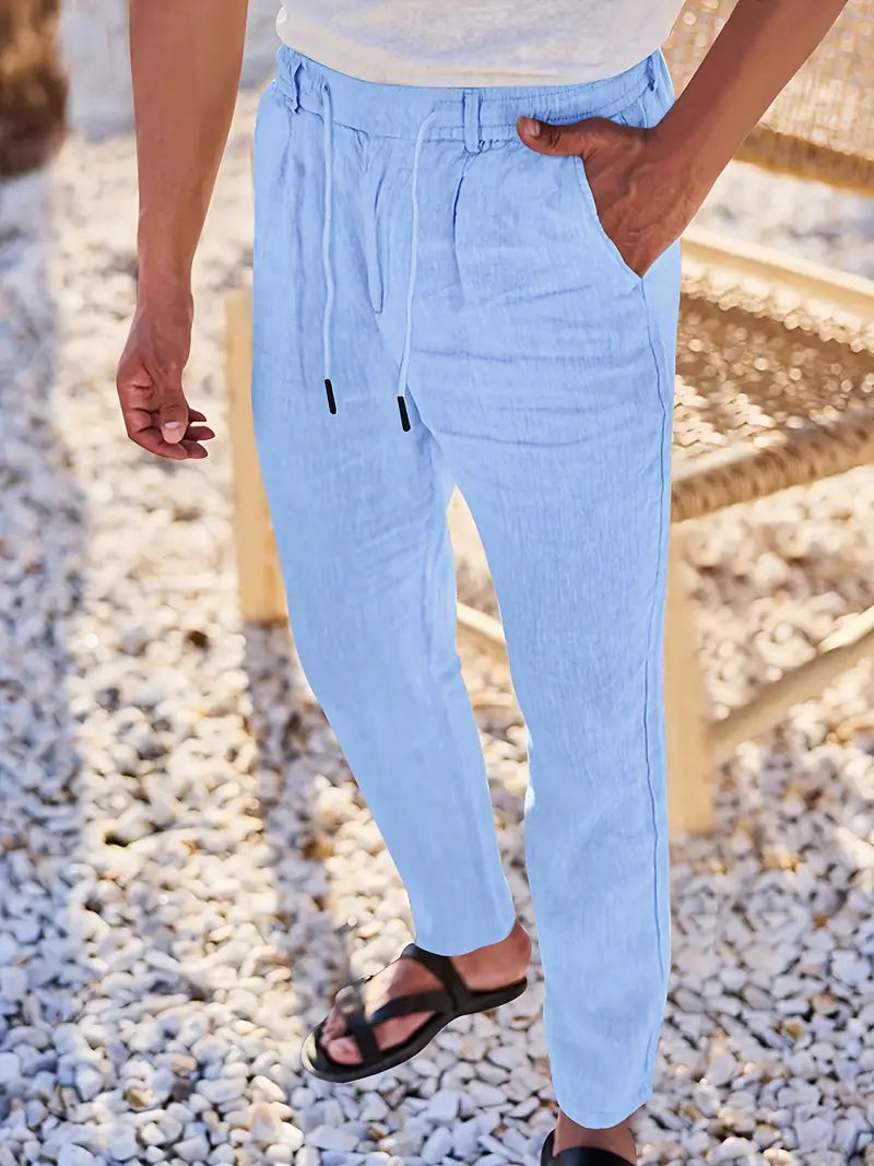 Nichols - Linen Loose Fit Drawstring Pant