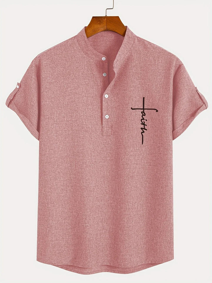 Samuelson - Elegant Short Sleeve Shirt With Collar